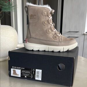 Sorel Youth Explorer Lace Boots - Tan